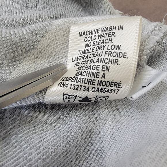 Cloth & Stone Flannel Buffalo Check Henley Long Sleeve Tunic Gray Raw Hem Large - Picture 15 of 15